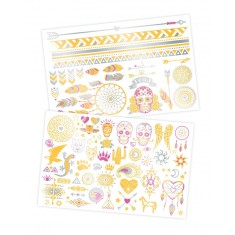 Set tatuaje temporare - Fete - Metalic | Buki