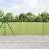 VidaXL &Icirc;mprejmuire Euro cu 13 st&acirc;lpi flanșați 0.8x25 m Oțel galvanizat
