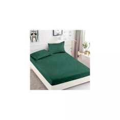 Husa de Pat + 2 Fete de Perna din Finet 180x200cm - JO813 Verde