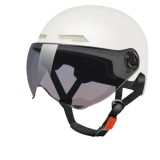 Casca protectie bicicleta/trotineta electrica FIXATO, Unisex, cu viziera detasabila, usoara si aerodinamica, marime universala 56-62 cm, Alb