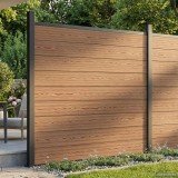 vidaXL Panou de Gardă WPC și Aluminiu Maro 42039055