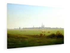 Tablou pe panza (canvas) - Caspar David Friedrich - Meadows near Greifswald -... foto