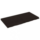 VidaXL Blat de masă maro 120x60x(2-6) cm, lemn masiv stejar tratat