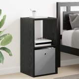 vidaXL Noptieră cu sertar Stejar Negru 35 x 32 x 68,5 cm Lemn compozit 8000630