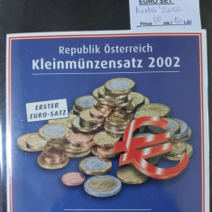 Austria 2002 - Set complet de euro bancar de la 1 cent la 2 euro