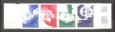 Suedia.1990 Laureati PREMIUL NOBEL ptr. literatura carnet KS.476 foto