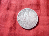Moneda 1 leu 1911 Carol I ,argint ,muchie dreapta , cal. F.Buna