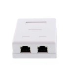 Priza dubla FTP CAT6 conector ecranat pe tencuiala Well