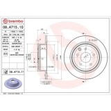 Set disc frana Nissan Altima (L32) 10.06-07.13, Altima (L33) 05.12-, Juke (F15) 06.10-12.19, Juke Van (F15) 06.10-12.19, Maxima 6 (A34) 01.03-12.08,, BREMBO