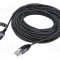 Cablu Goobay USB 3.1 RJ45 - USB C, 15m U/FTP, Slim, Nichelat