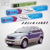 Cumpara ieftin Ștergătoare Kia Sorento I JC SUV 2002-2009 | Set Față și Spate Flat Premium &ndash; TeamCar&reg;