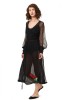 Rochie Matase Naturala Brodata Straie Petra, Rochie de Zi Petrecuta cu Dantela Bumbac, Maneci Lungi, Fabricata in Romania