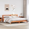 VidaXL Cadru de pat fără saltea, maro ceruit 180x200 cm lemn masiv pin 3306140