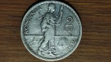 Romania - moneda de colectie istorica - 2 lei 1912 - 10gr. argint 835 - Regele Carol I - stare buna !