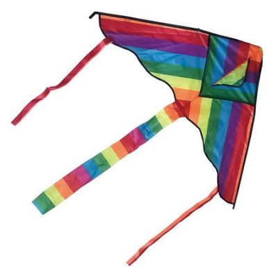 Zmeu in forma de sageata cu franjuri multicolore foto