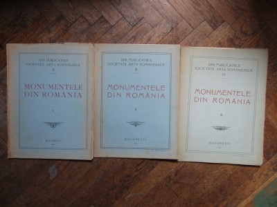 MONUMENTELE DIN ROMANIA -BUC. 1909 - VOL.I-III foto