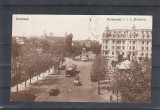 BUCURESTI MONUMENTUL I.C. BRATIANU TRAMVAI AUTOTURISM EPOCA TRASURI, Circulata, Fotografie