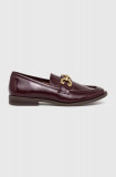 Answear Lab mocasini femei, culoarea bordo, cu toc plat