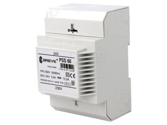 Transformator 60VA 230V AC 24V