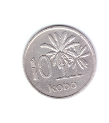 Moneda Nigeria 10 kobo 1976, stare relativ buna, curata foto