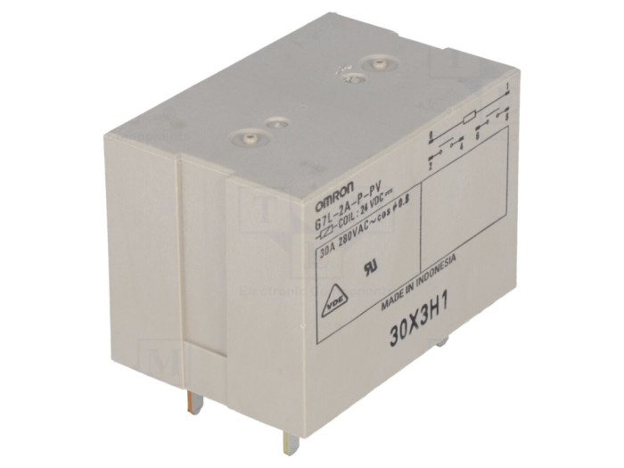 Releu electromagnetic DPST-NO 24VDC PCB