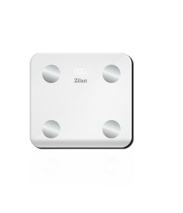Cantar corporal Zilan ZLN9006 din sticla securizata, capacitate 3-180kg, Aplicatie OKOK, Display LED