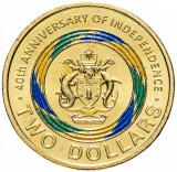Insulele Solomon 2 Dollars 2018 - (40th Anniversary of Independence) KM-New UNC, Australia si Oceania