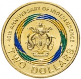 Insulele Solomon 2 Dollars 2018 - (40th Anniversary of Independence) KM-797 UNC