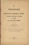 1650SPN XII Programă a Institutului pedagogico-teologic al archidiecesei ortodocse rom&acirc;ne din Transilvania ... 1895/6 Remus Rosca 1896 Sibiu anuar