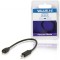 Cablu adaptor MHL mama - MHL SIII tata micro USB 11 pini 0.2m negru VALUELINE
