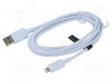 Cablu USB 2.0 Apple Lightning - USB A nichelat 2m VENTION