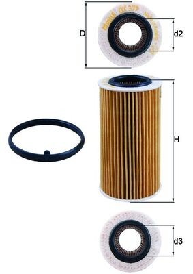 MAHLE OX 379D Filtru ulei foto