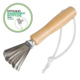 Perie Curățare, Lemn și Metal, 11cm, M&acirc;ner cu șnur, Oem