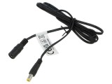 Cablu ESPE 2x0,52mm&sup2; DC 5,5x2,1mm mufă și soclu drept negru KP216-211-213-0150