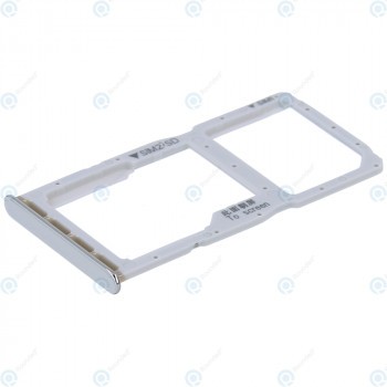 Huawei P30 Lite (MAR-LX1A MAR-L21A) P30 Lite New Edition (MAR-L21BX) Tavă Sim + tavă MicroSD alb perlat 51661LWM foto