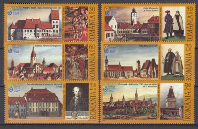 ROMANIA 2007 LP 1769 SIBIU CAPITALA EUROPEANA CULTURALA SERIE MNH foto
