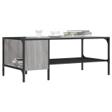VidaXL Măsuță de cafea cu raft, gri sonoma, 100x51x40 cm, lemn