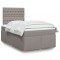 vidaXL Pat box spring cu saltea, gri taupe, 120x200 cm, textil 3293558