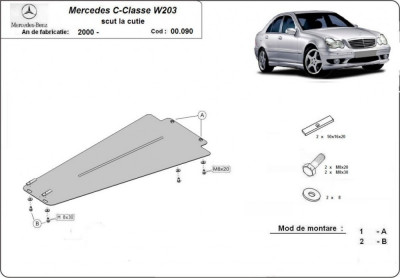 Scut metalic cutie de viteze automata Mercedes C-Class W203 2000-2007 foto