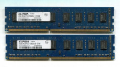 Memorie 2 x 2 Gb Ram DDR3 / 1333 Mhz Elpida / PC3-10600U/ Dual Chanell (128A) foto