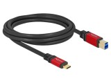 Cablu USB B la USB C aurit 2m negru DELOCK 80613 24AWG 28AWG metal