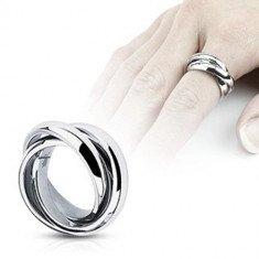 Inel triplu - oțel foarte lucios - Marime inel: 60 foto