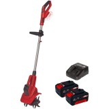 Einhell GE-CR 18/20 Li E PXC + Twinpack - Sapatoare 200 mm + Set 2 acumulatori si incarcator Li-Ion 18 V 4 Ah