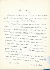A3262N Document scris și semnat olograf de Andrei A Lillin, 1972