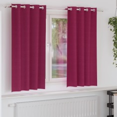 vidaXL Perdele cu perdele 2 pcs Roșu Vin Poliester