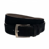 Curea barbati, casual-eleganta, din piele ecologica, latime 3.5 cm, negru - CK145N, CK LEATHER