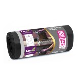 Saci menajeri Luxia 35L 15 buc/rola LDPE negri