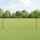 VidaXL &Icirc;ngrădire cu st&acirc;lpi Gri 1.2 x 25 m Oțel