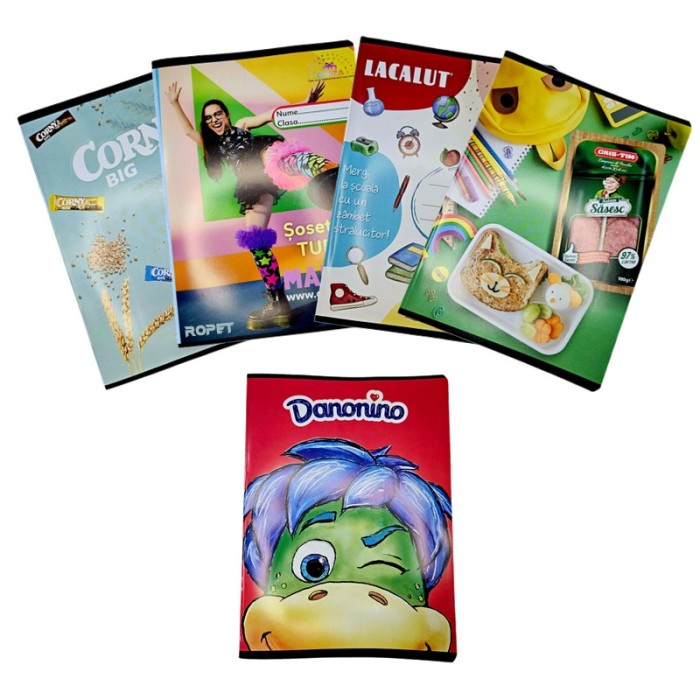 Set Caiet dictando A5, 40 file, coperta policromie, 5buc