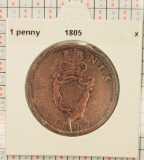 Hibernia - Irlanda 1 penny 1805 - km 148 - G011, Europa